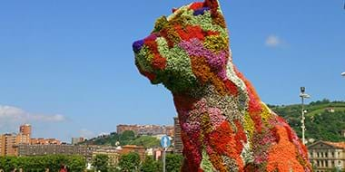 Flower dog from Bilbao